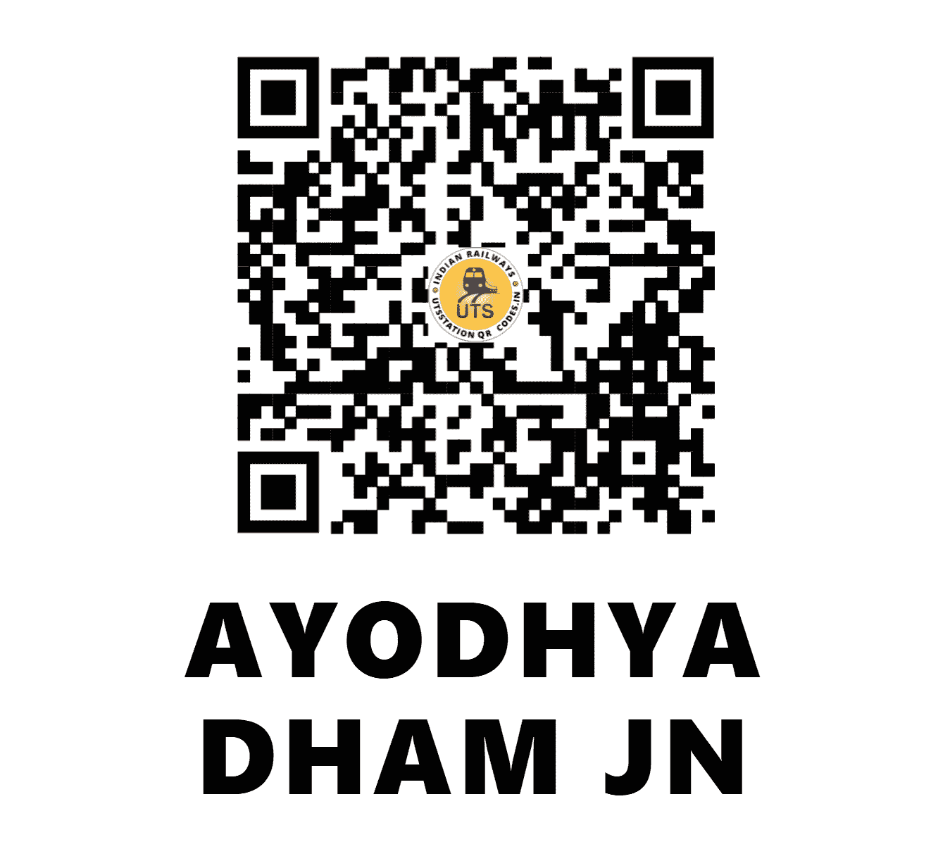 UTS QR Code for AYODHYA DHAM JN - AY - NR (UTTAR PRADESH)